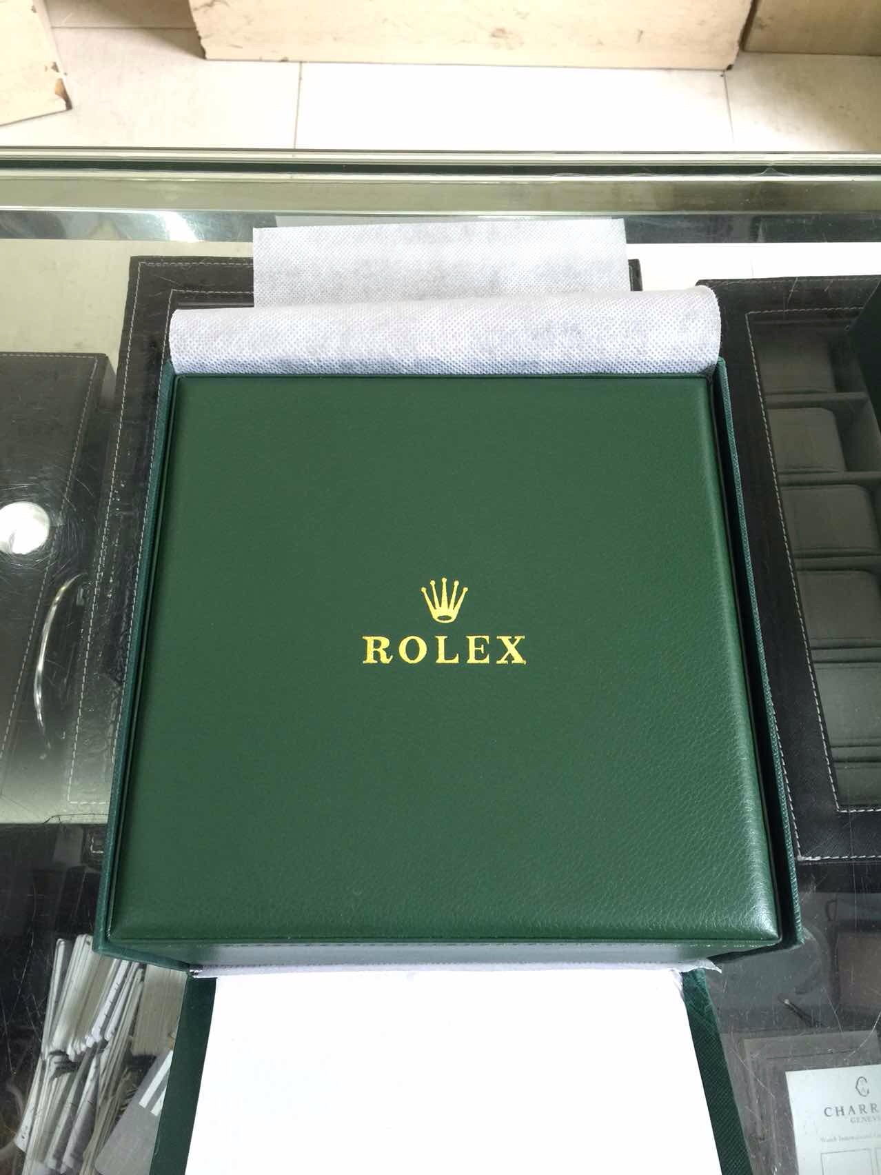 OEM Replica Green Leather Rolex Watch box for sale - Copy Box